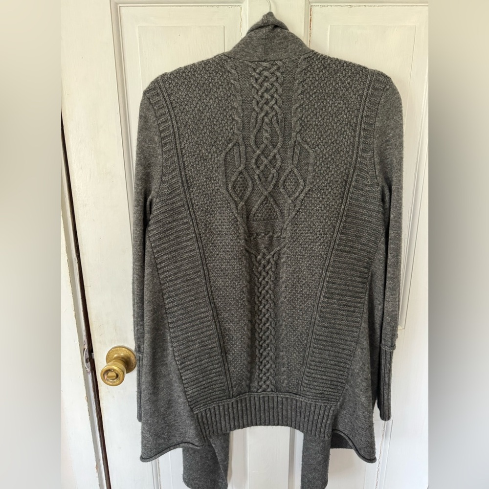 360 Cashmere & Wool Charcoal Grey Size a Medium Cardigan.  Used